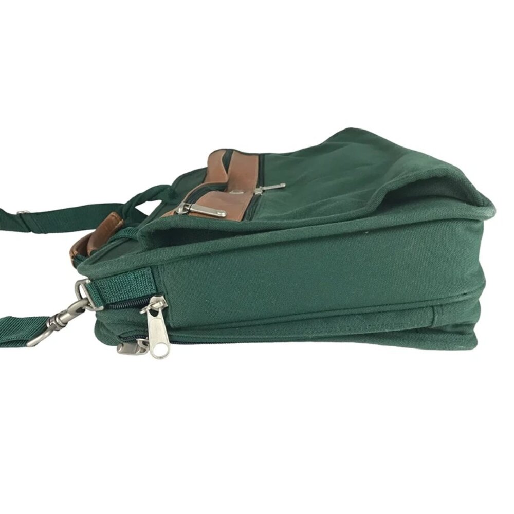 PORT Mens Green Brown Protection System Laptop Sleeve Messenger Bag‎ - Picture 5 of 11